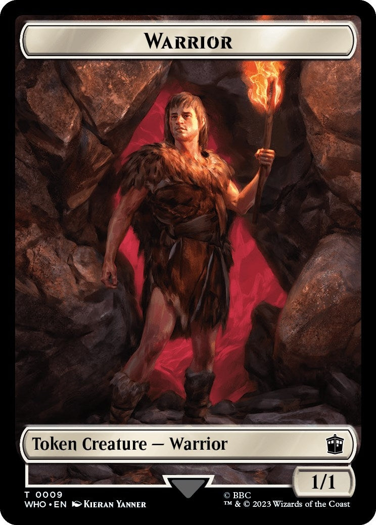 Image for Warrior // Mark of the Rani Double-Sided Token (9 // 15) (WHO) - Magic: The Gathering