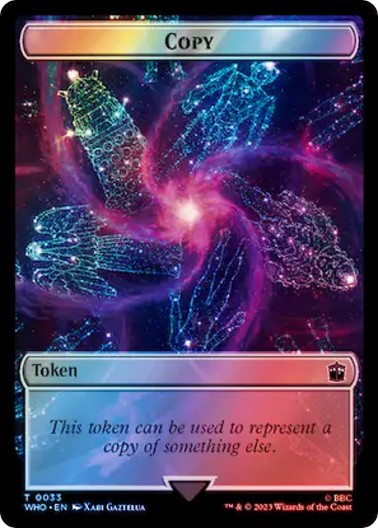 Image for Copy // Alien Warrior Double-Sided Token (Surge Foil) (33 // 46) (WHO) - Magic: The Gathering