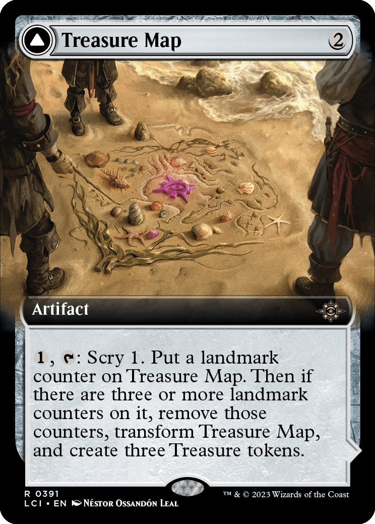 Image for Treasure Map (Extended Art) (391) (LCI) - Magic: The Gathering