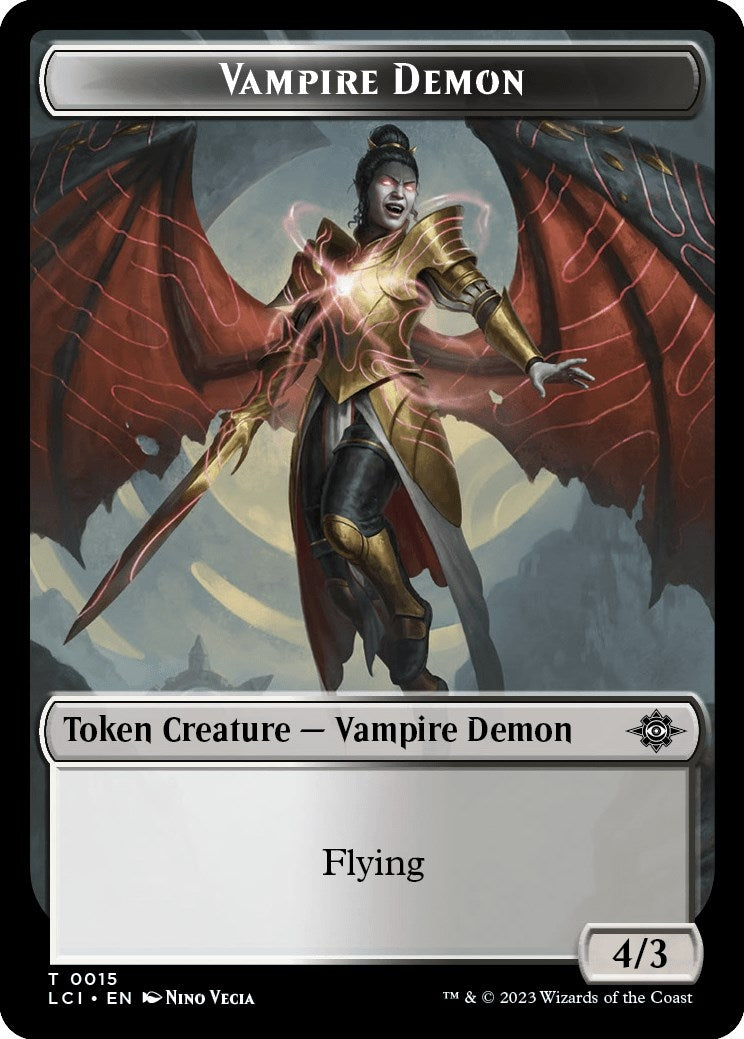 Image for Vampire Demon Token (15) (LCI) - Magic: The Gathering