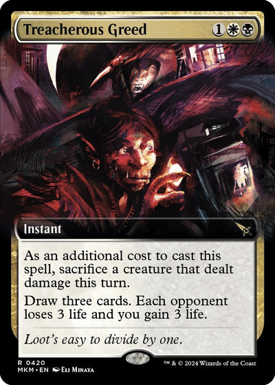 Treacherous Greed (Extended Art) (420) (MKM)