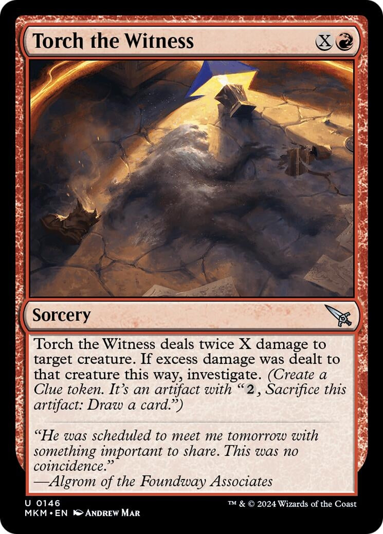Image for Torch the Witness (a) (146) (MKM) - Magic: The Gathering
