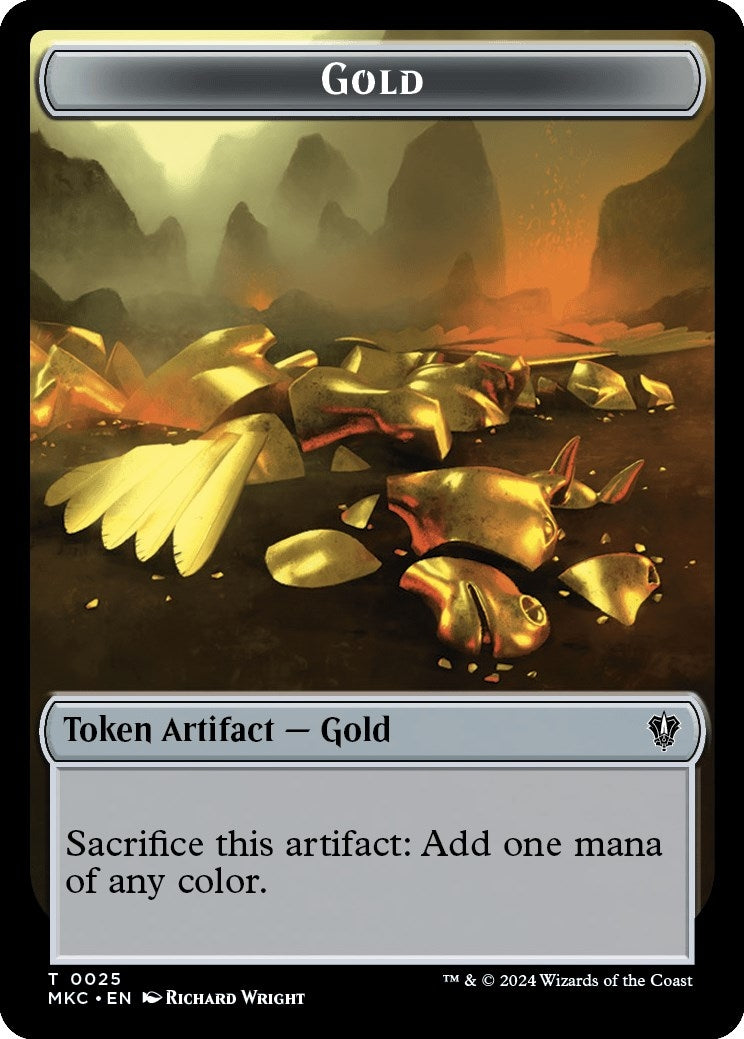 Image for Gold // Treasure Double-Sided Token (25 // 26) (MKC) - Magic: The Gathering
