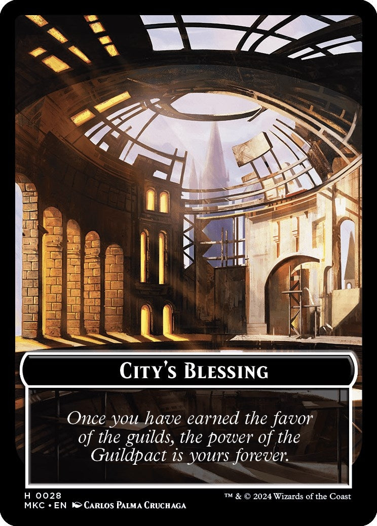 Image for City's Blessing // Human Soldier Double-Sided Token (28 // 2) (MKC) - Magic: The Gathering