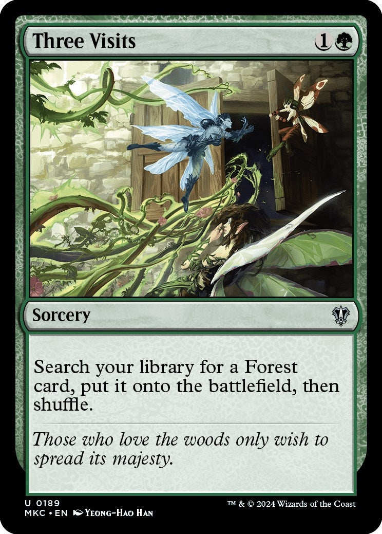 Image for Three Visits (189) (MKC) - Magic: The Gathering