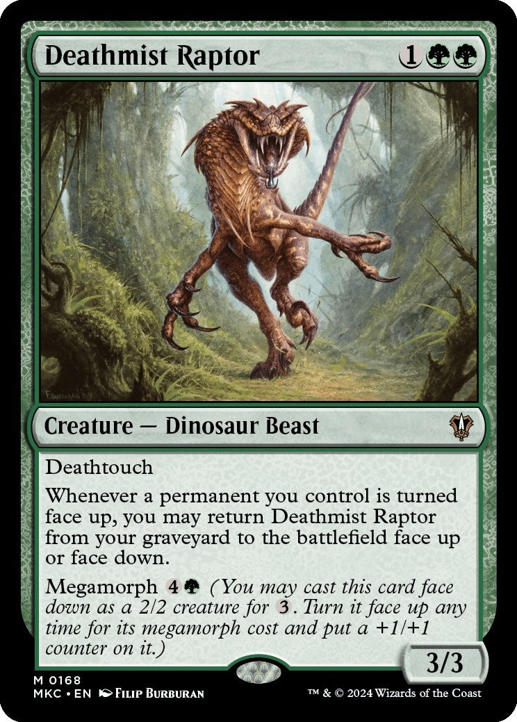 Image for Deathmist Raptor (168) (MKC) - Magic: The Gathering