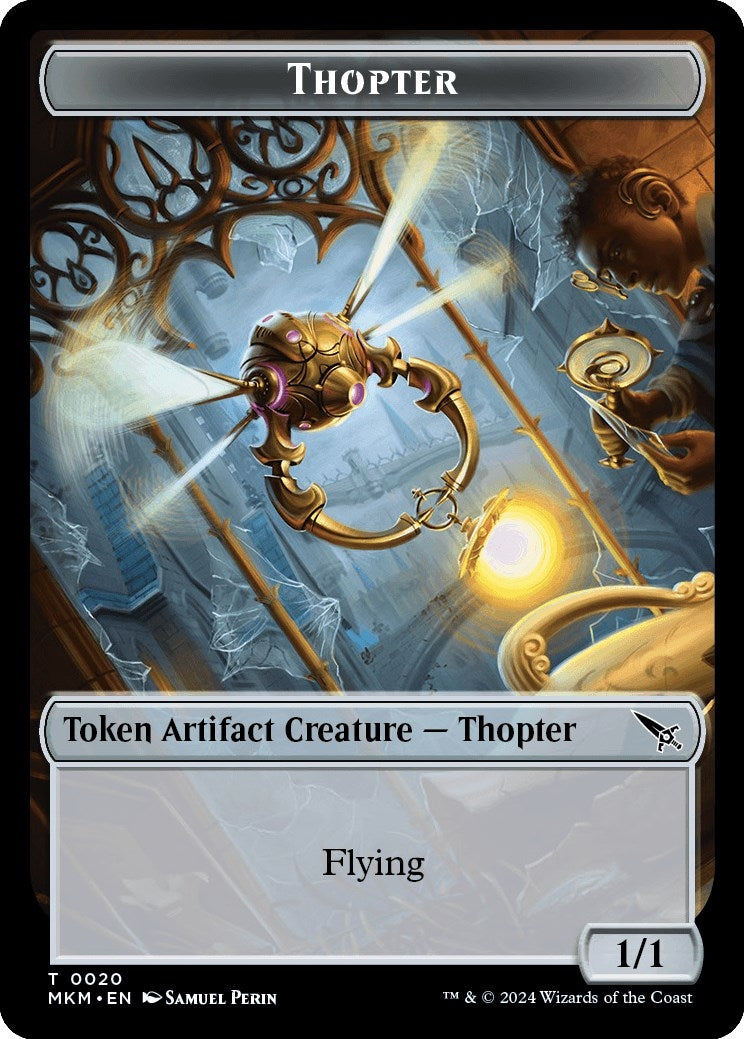 Image for Thopter (0020) // Merfolk Double-Sided Token (20 // 3) (MKM) - Magic: The Gathering