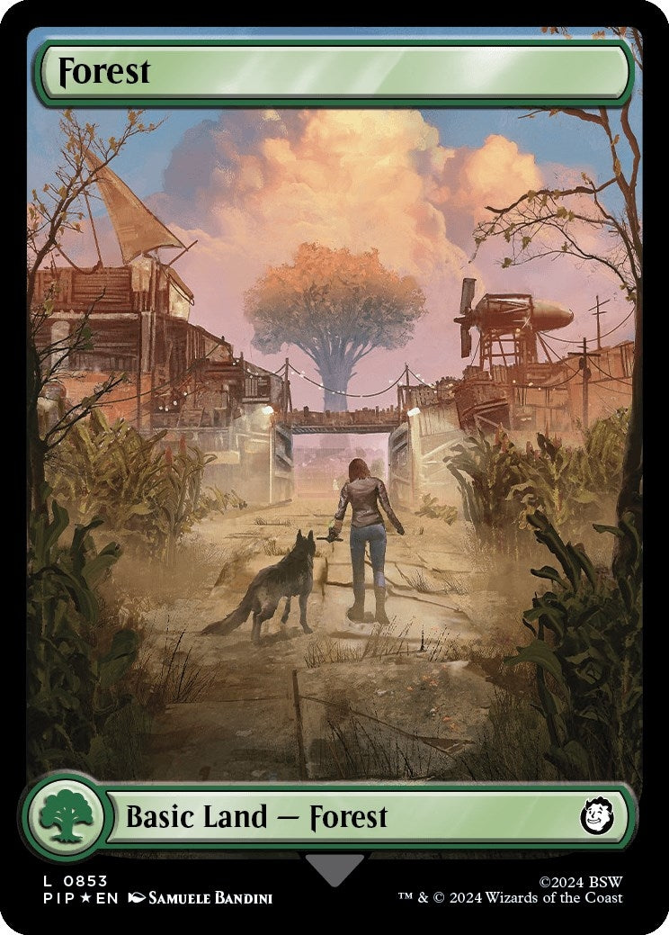 Image for Forest (0853) (Surge Foil) (853) (PIP) - Magic: The Gathering
