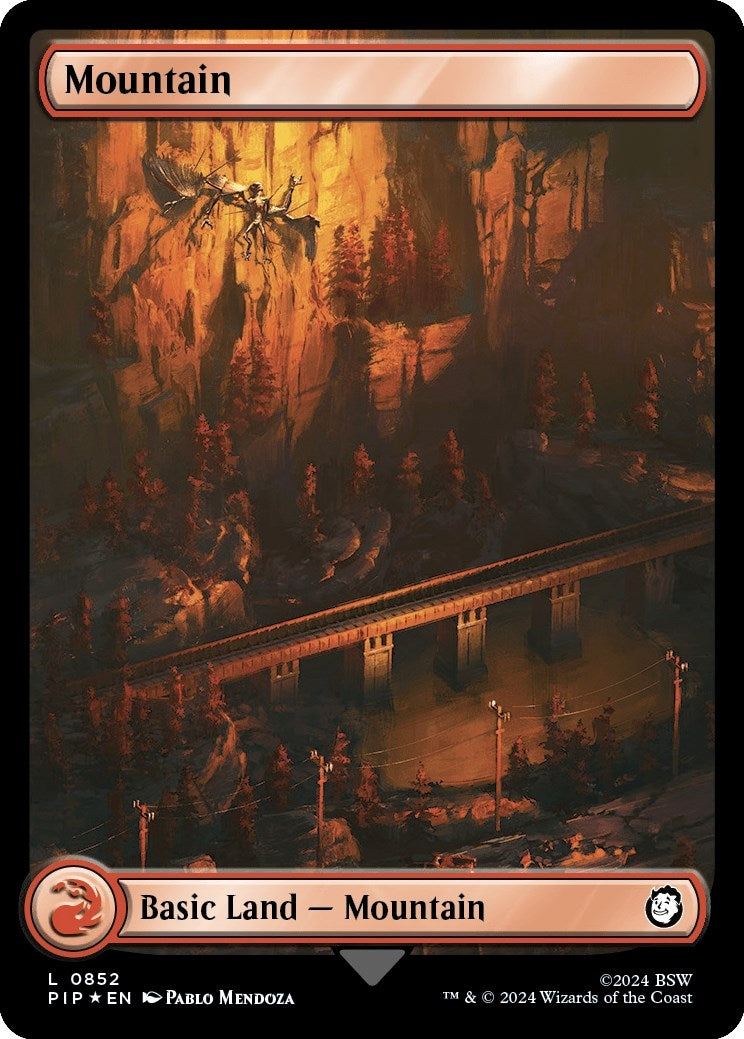 Image for Mountain (0852) (Surge Foil) (852) (PIP) - Magic: The Gathering