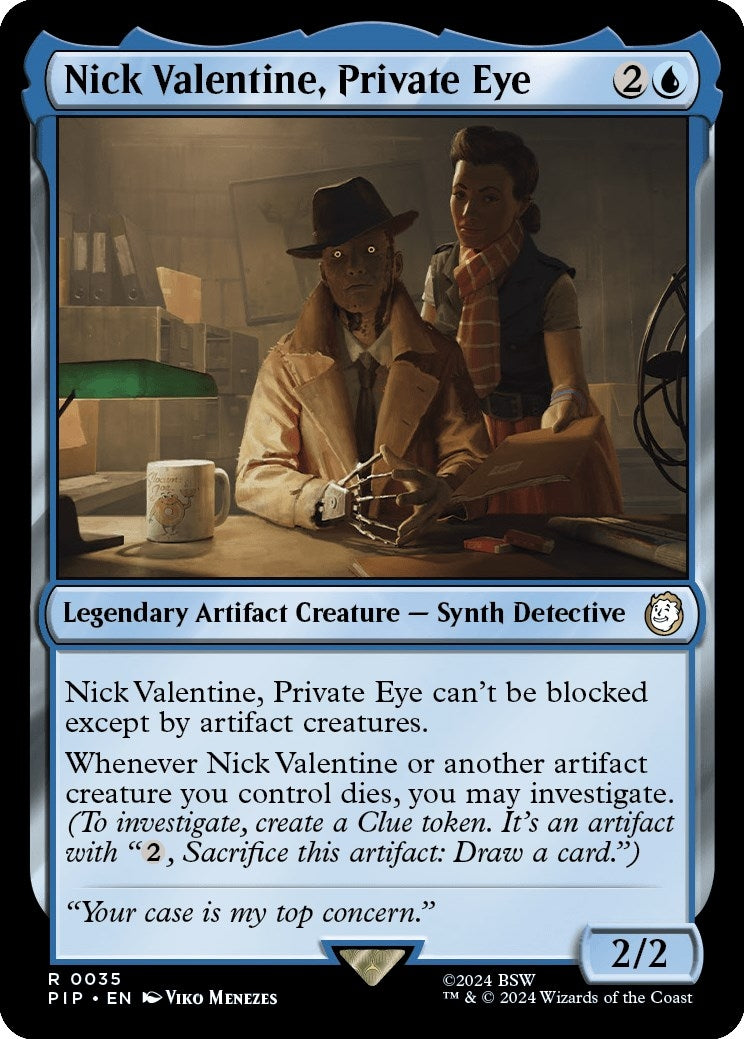 Image for Nick Valentine, Private Eye (35) (PIP) - Magic: The Gathering