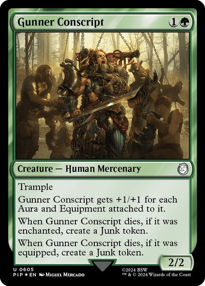 Gunner Conscript (Surge Foil) (605) (PIP)