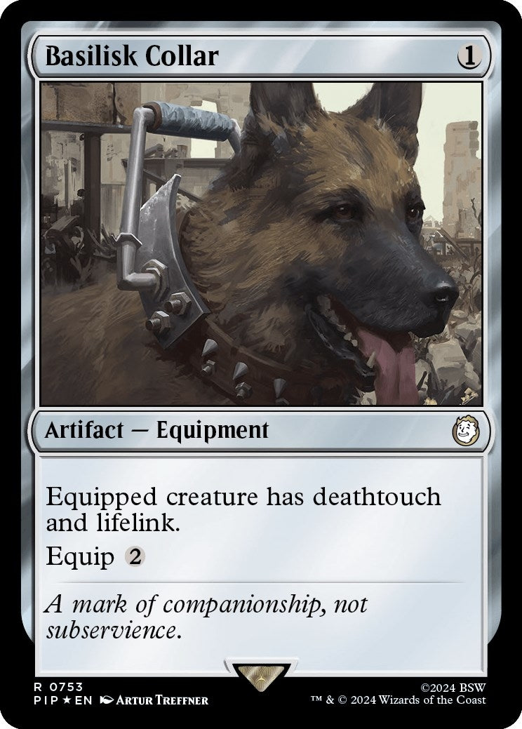 Image for Basilisk Collar (Surge Foil) (753) (PIP) - Magic: The Gathering