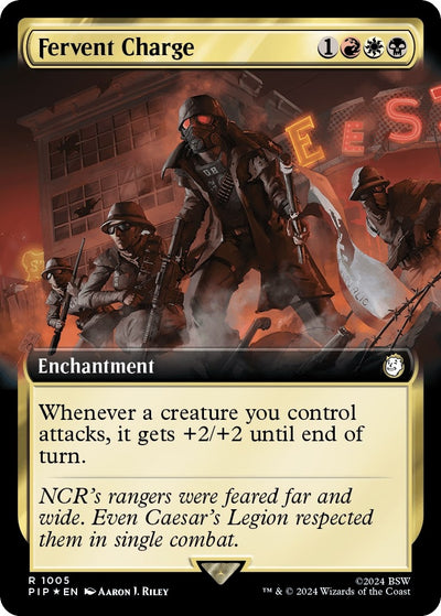 Fervent Charge (Extended Art) (Surge Foil) (1005) (PIP)