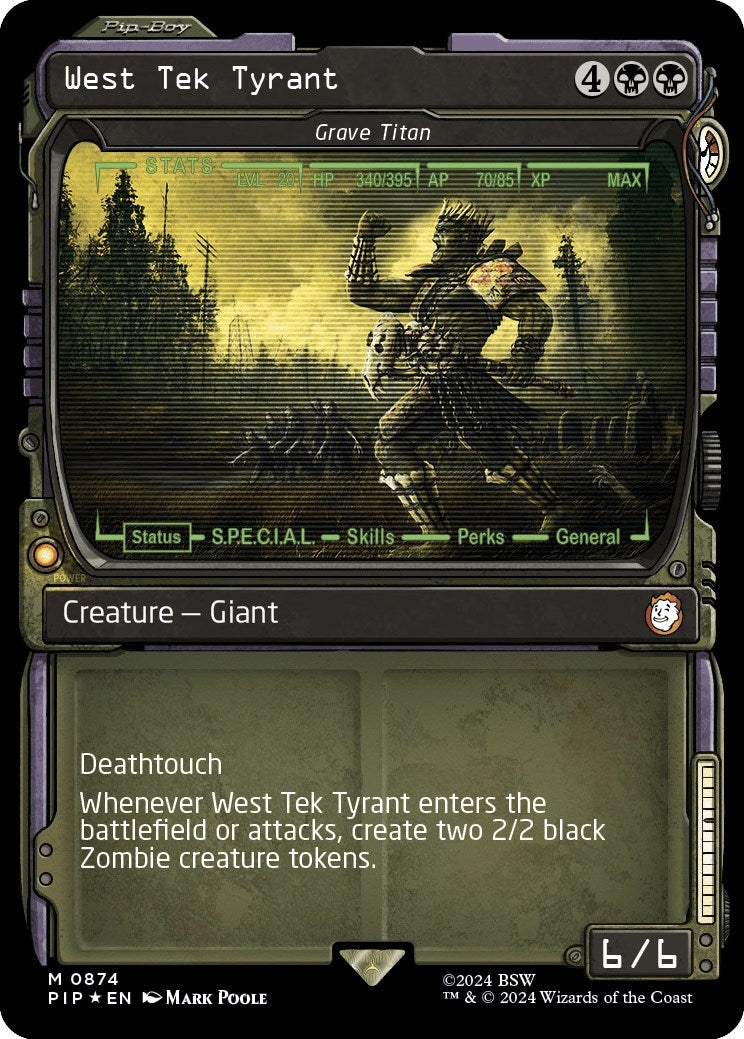 Image for West Tek Tyrant - Grave Titan (Showcase) (Surge Foil) (874) (PIP) - Magic: The Gathering