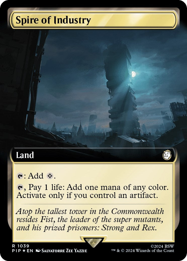 Image for Spire of Industry (Extended Art) (Surge Foil) (1039) (PIP) - Magic: The Gathering