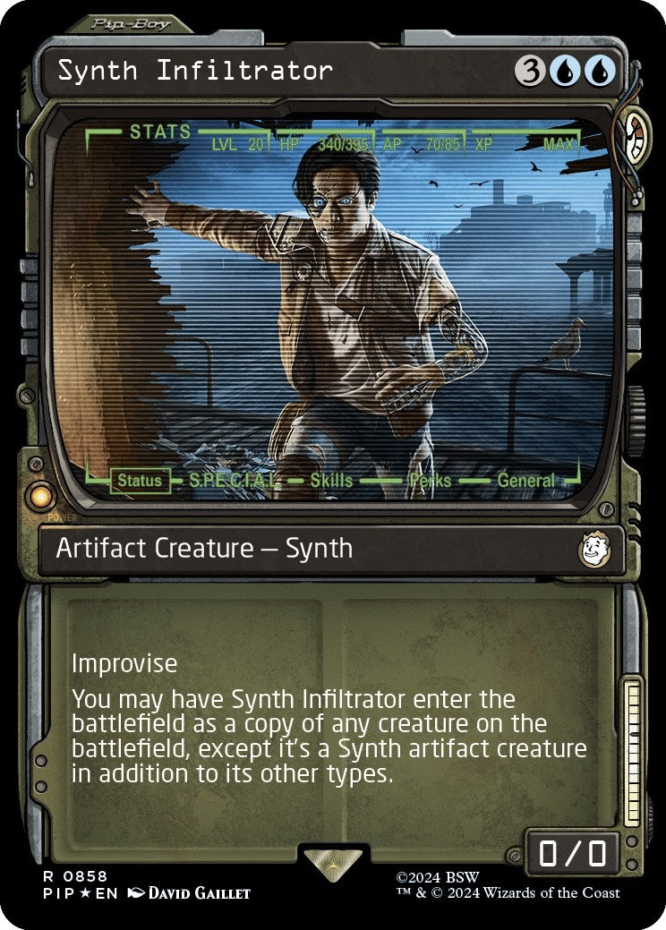 Image for Synth Infiltrator (Showcase) (Surge Foil) (858) (PIP) - Magic: The Gathering