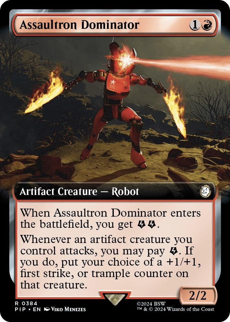 Image for Assaultron Dominator (Extended Art) (384) (PIP) - Magic: The Gathering