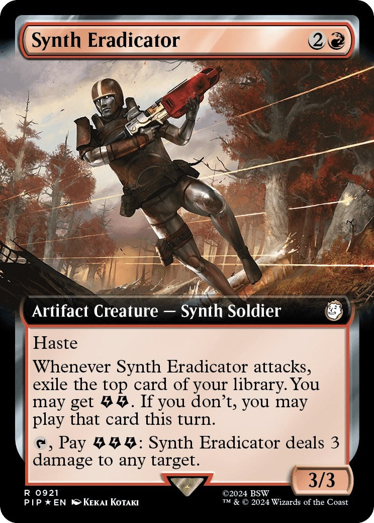 Image for Synth Eradicator (Extended Art) (Surge Foil) (921) (PIP) - Magic: The Gathering