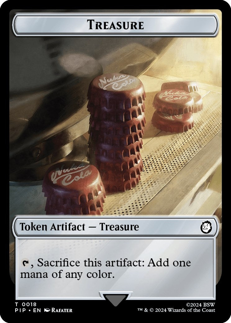 Image for Treasure (0018) // Human Knight Double-Sided Token (18 // 2) (PIP) - Magic: The Gathering