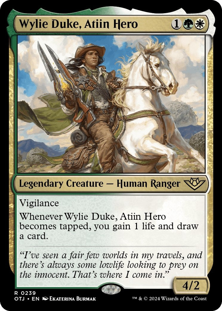 Image for Wylie Duke, Atiin Hero (239) (OTJ) - Magic: The Gathering