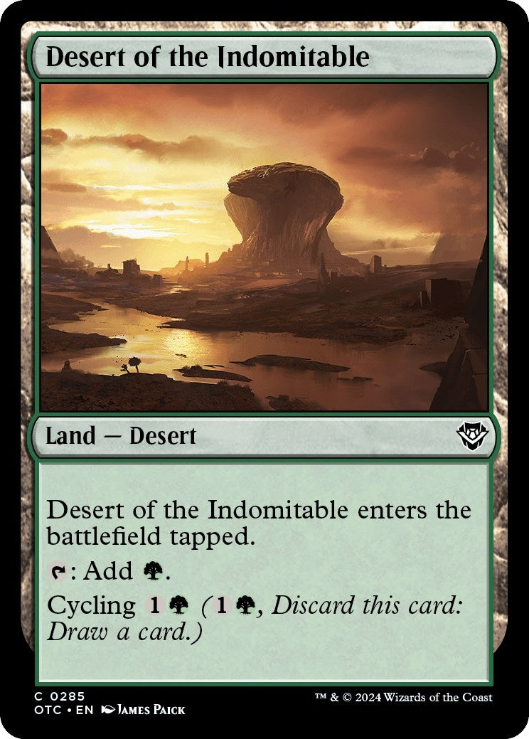 Image for Desert of the Indomitable (285) (OTC) - Magic: The Gathering