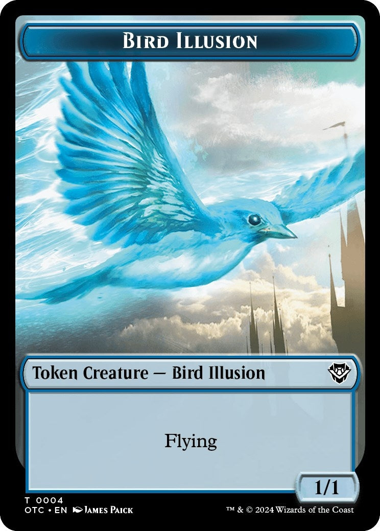 Image for Bird Illusion // Elemental (0014) Double-Sided Token (4 // 14) (OTC) - Magic: The Gathering