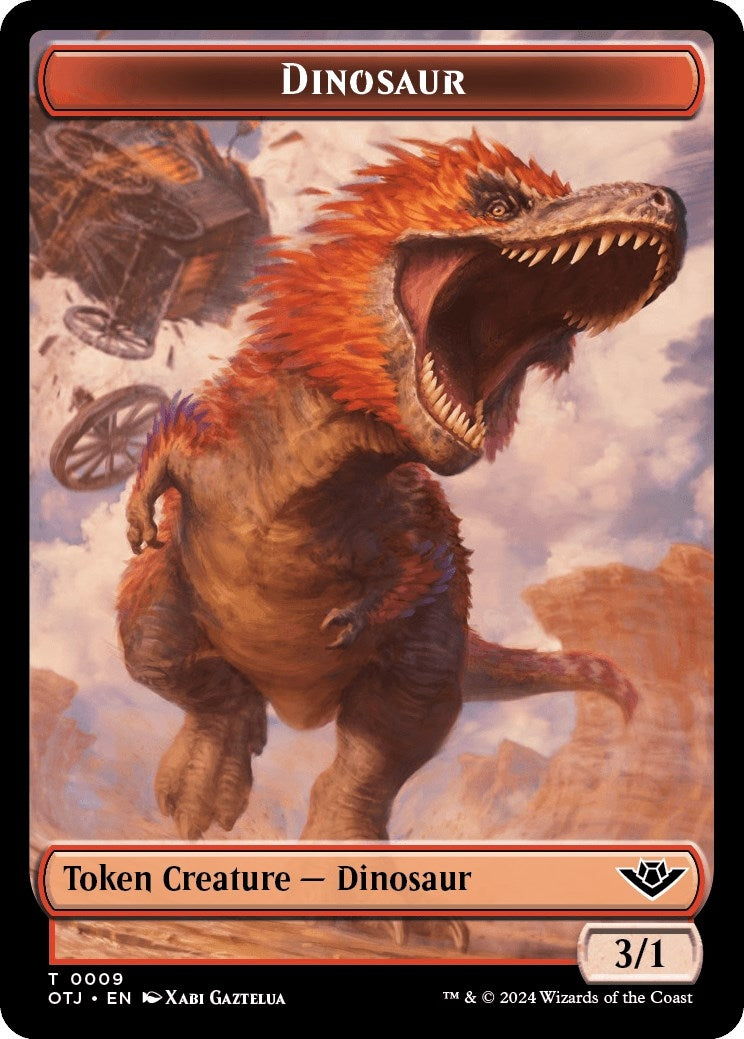 Image for Dinosaur // Plot Double-Sided Token (9 // 20) (OTJ) - Magic: The Gathering