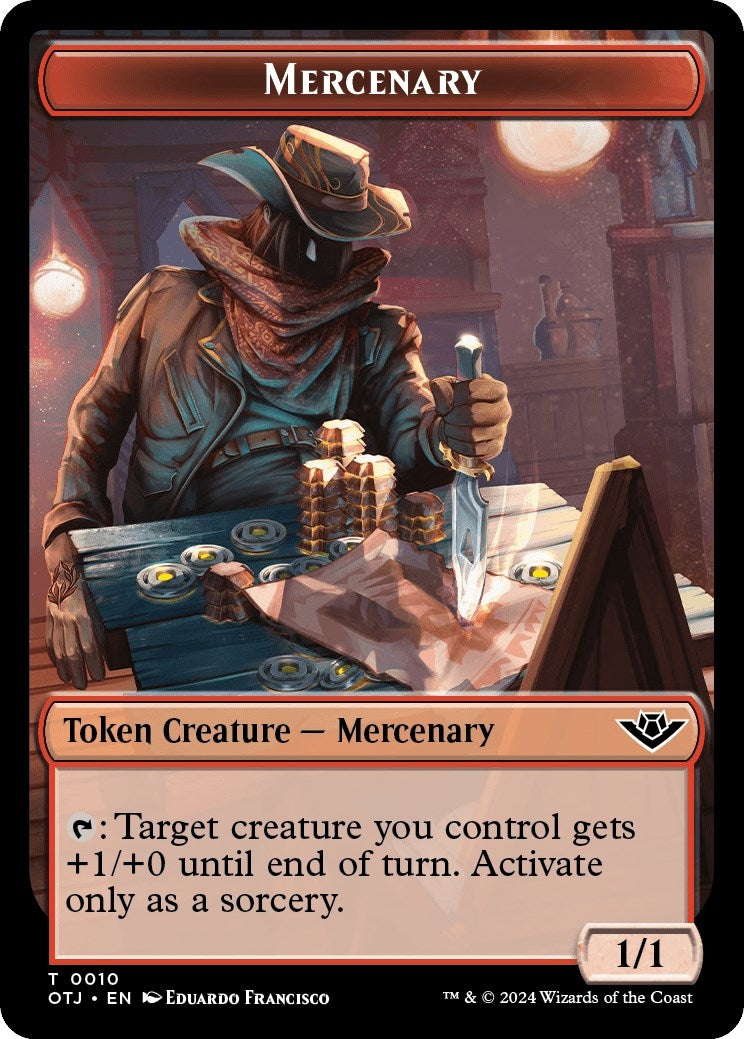 Image for Mercenary // Meteorite Double-Sided Token (10 // 17) (OTJ) - Magic: The Gathering