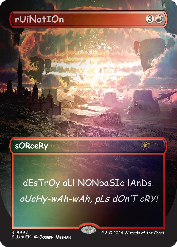 Image for rUiNatIOn (Rainbow Foil) (9993) (SLD) - Magic: The Gathering
