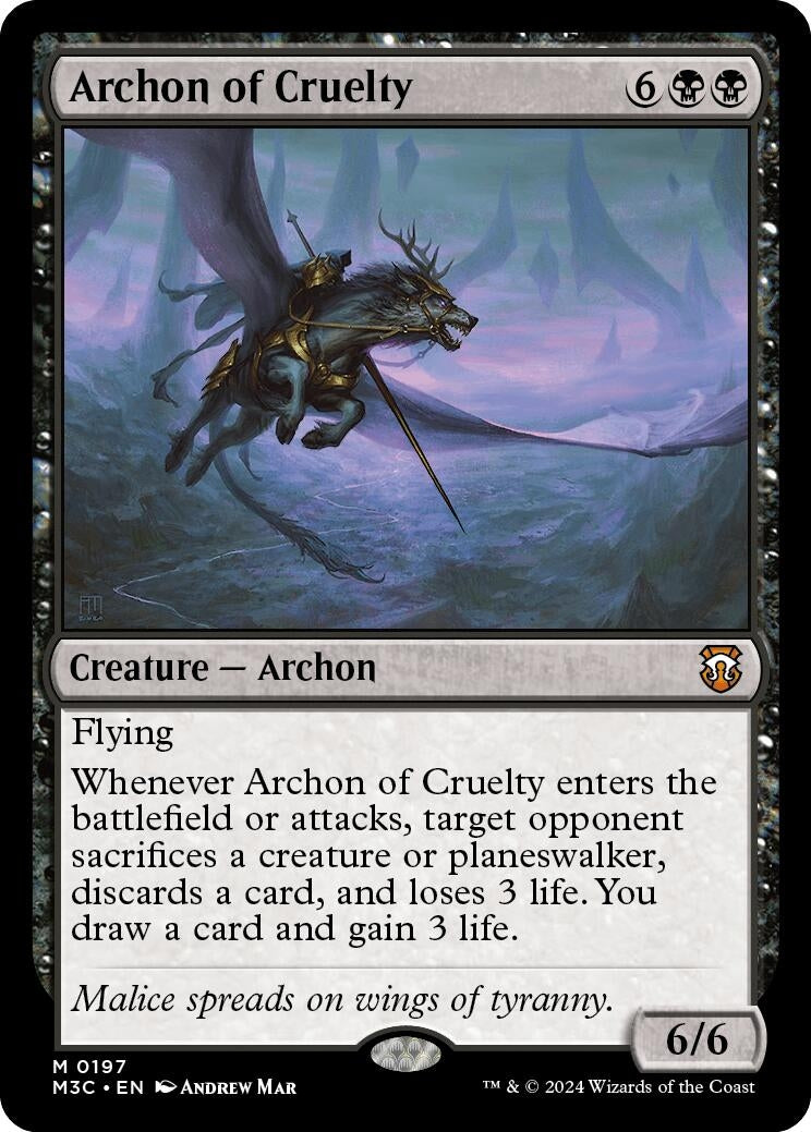 Image for Archon of Cruelty (197) (M3C) - Magic: The Gathering