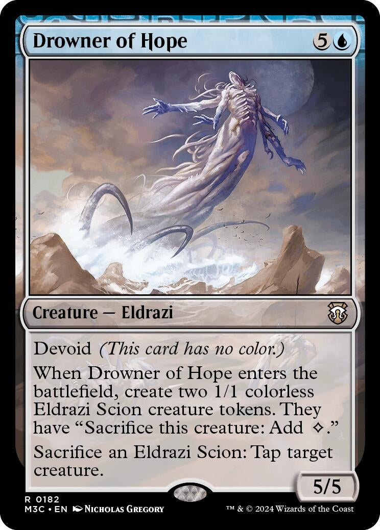 Image for Drowner of Hope (Ripple Foil) (182) (M3C) - Magic: The Gathering