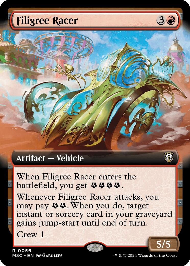 Image for Filigree Racer (Extended Art) (Ripple Foil) (56) (M3C) - Magic: The Gathering