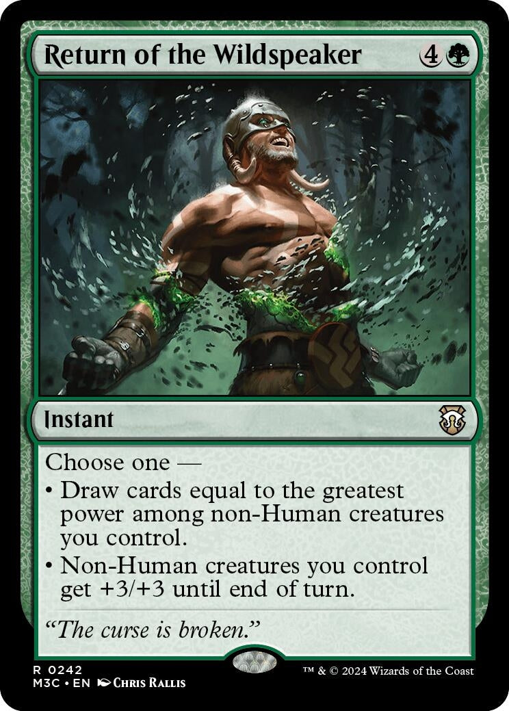 Image for Return of the Wildspeaker (Ripple Foil) (242) (M3C) - Magic: The Gathering