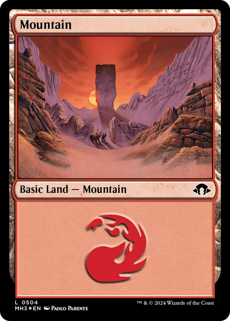 Image for Mountain (0504) (Ripple Foil) (504) (MH3) - Magic: The Gathering