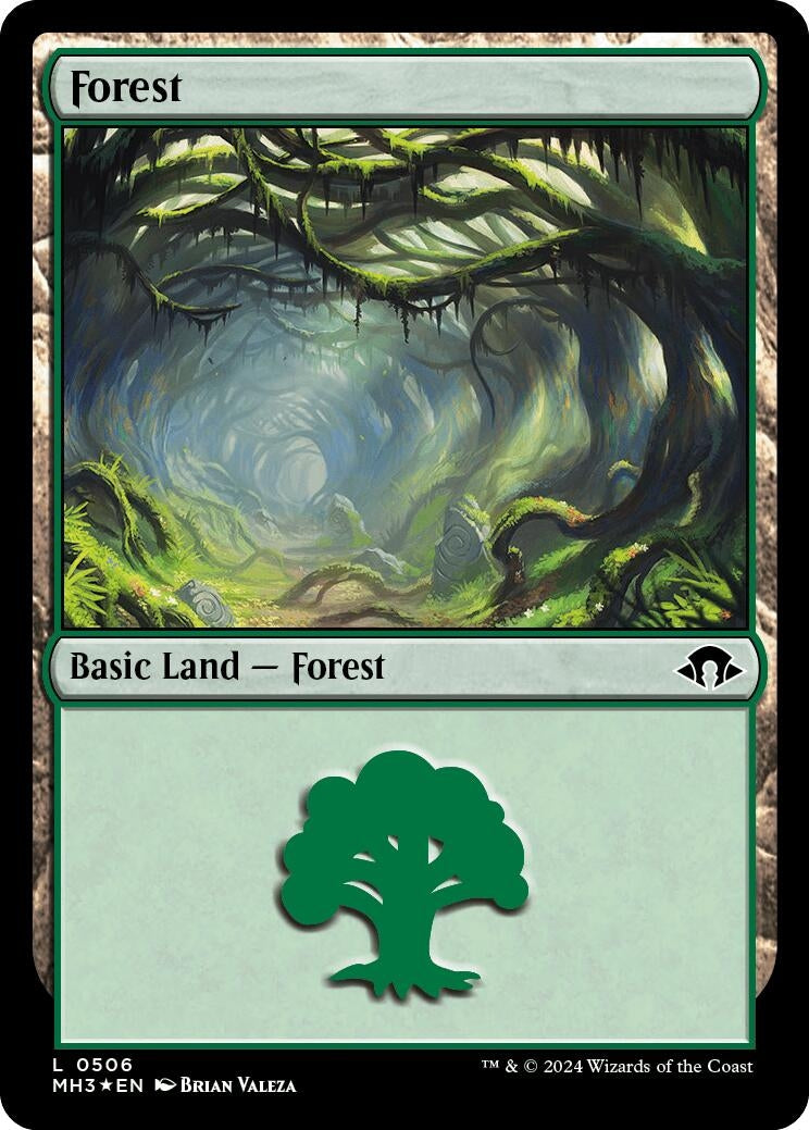 Image for Forest (0506) (Ripple Foil) (506) (MH3) - Magic: The Gathering