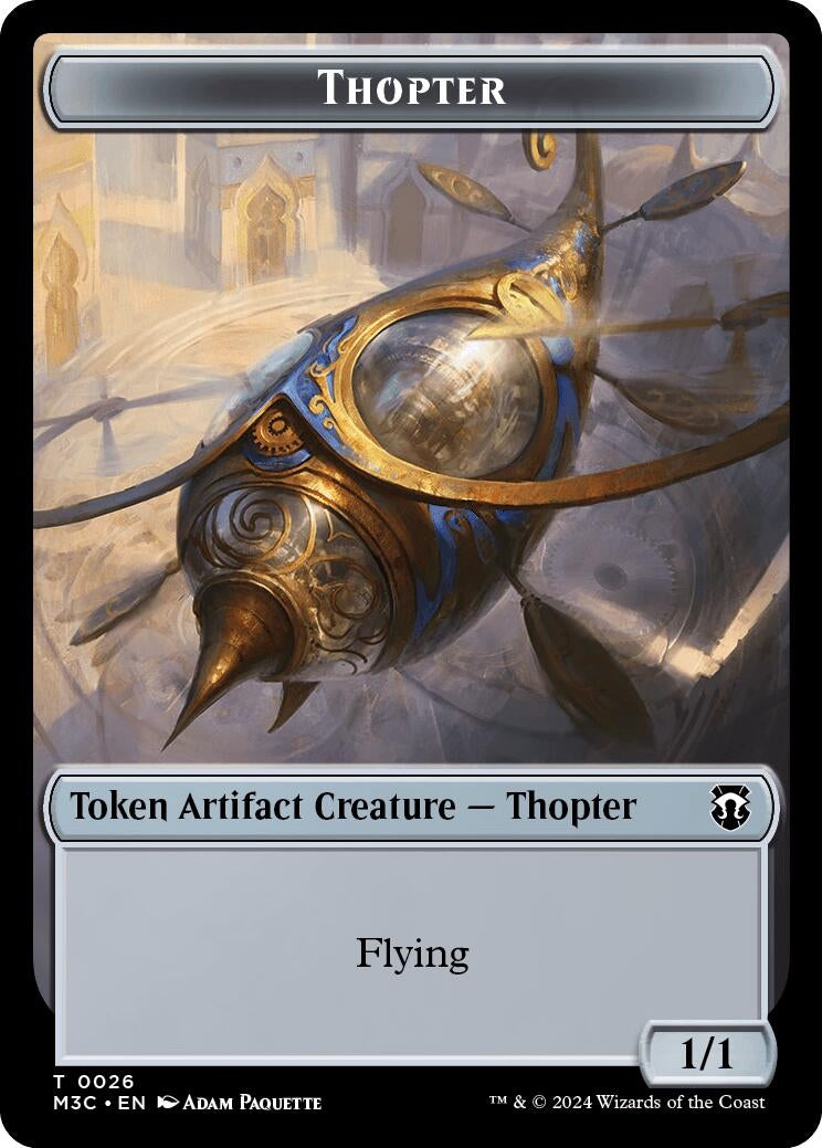 Image for Thopter (Ripple Foil) // Copy Double-Sided Token (26 // 1) (M3C) - Magic: The Gathering