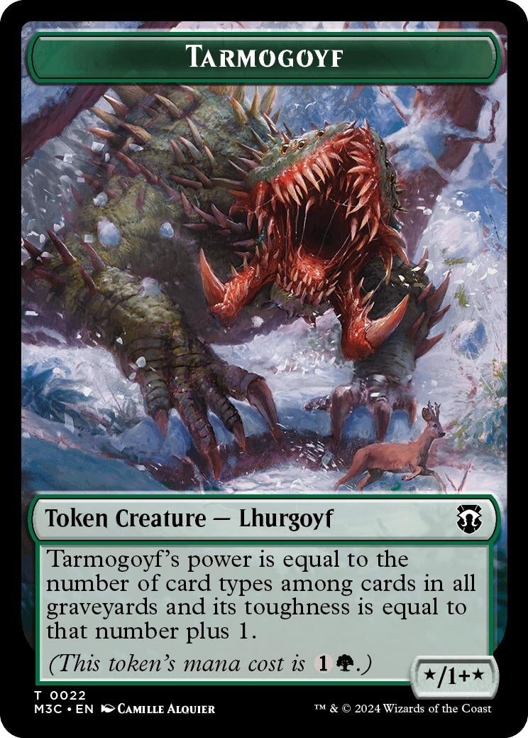 Image for Tarmogoyf (Ripple Foil) // Goblin Double-Sided Token (22 // 13) (M3C) - Magic: The Gathering