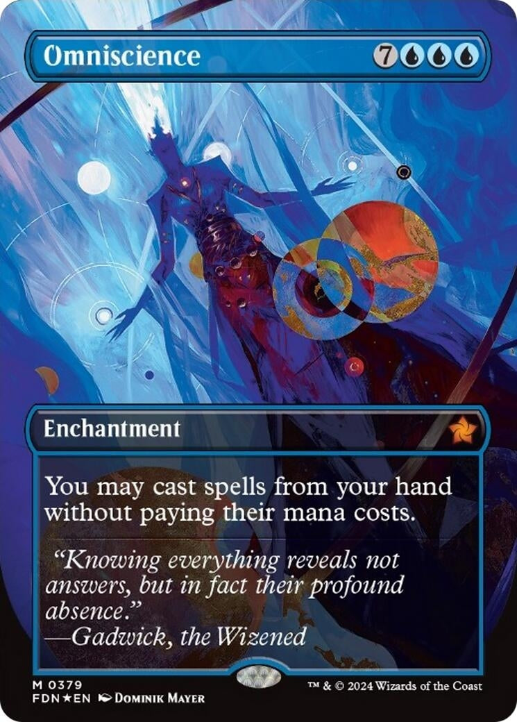 Image for Omniscience (Borderless) (Mana Foil) (379) (FDN) - Magic: The Gathering