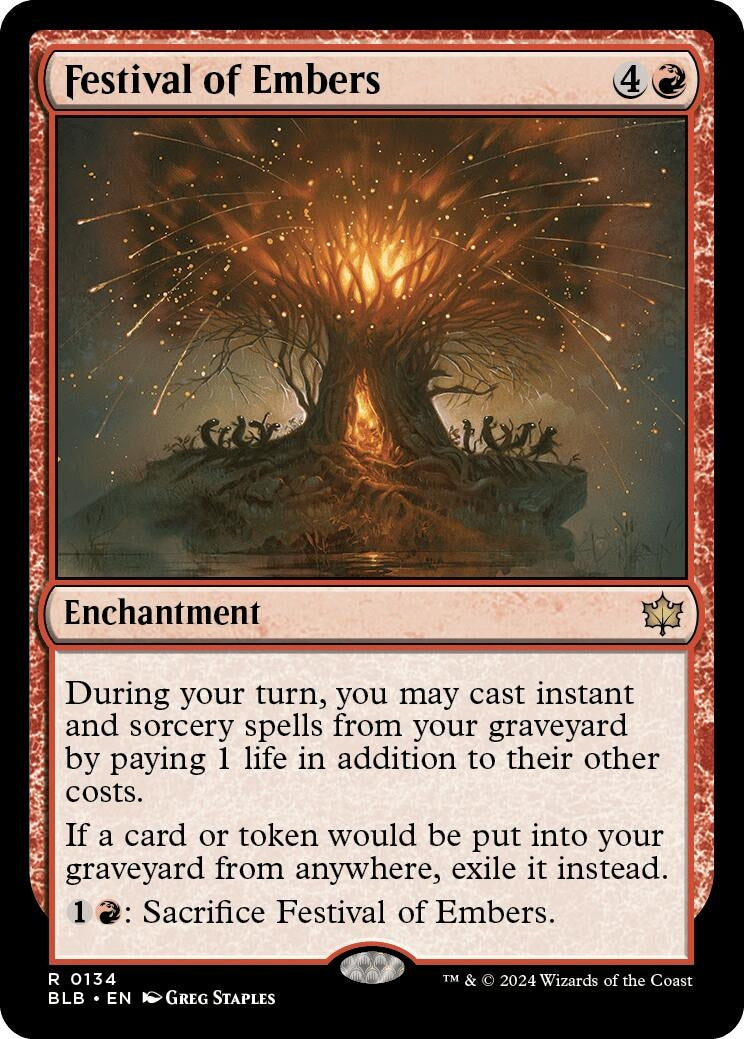 Image for Festival of Embers (134) (BLB) - Magic: The Gathering
