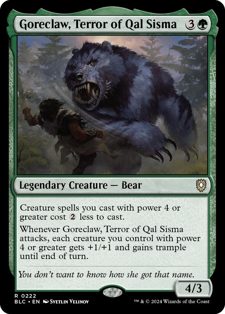Image for Goreclaw, Terror of Qal Sisma (222) (BLC) - Magic: The Gathering
