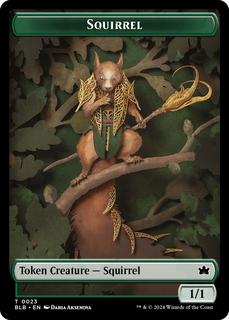 Image for Squirrel // Treasure Double-Sided Token (23 // 29) (BLB) - Magic: The Gathering