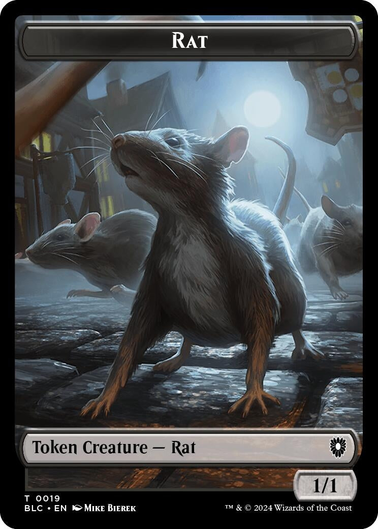 Image for Rat // Raccoon Double-Sided Token (19 // 29) (BLC) - Magic: The Gathering