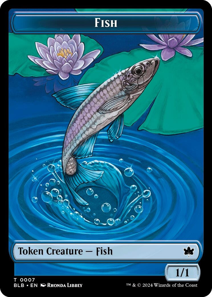 Image for Fish // Warren Warleader Double-Sided Token (7 // 5) (BLB) - Magic: The Gathering