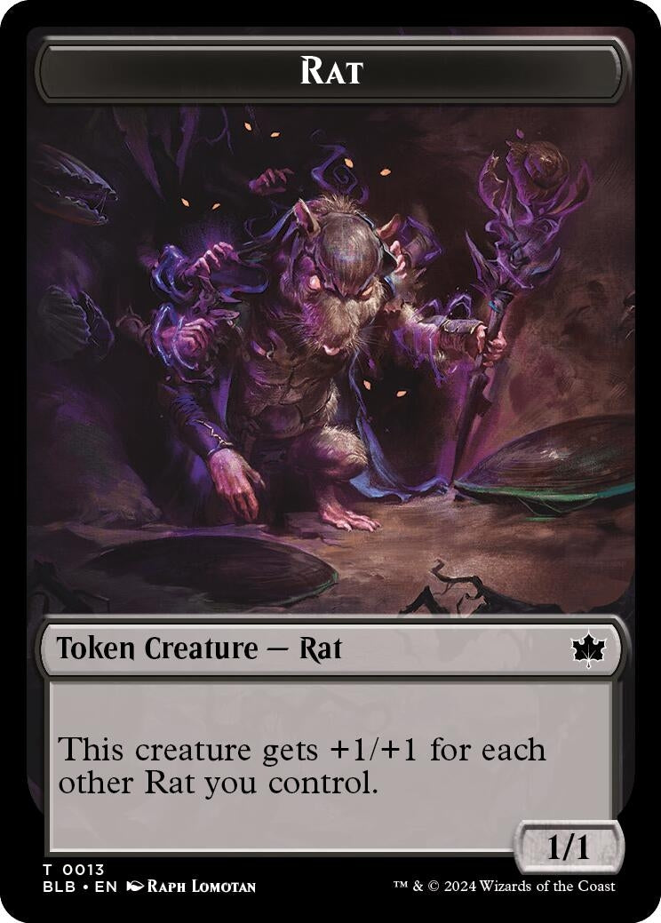 Image for Rat // Splash Lasher Double-Sided Token (13 // 8) (BLB) - Magic: The Gathering