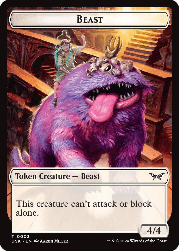 Image for Beast Token (3) (DSK) - Magic: The Gathering