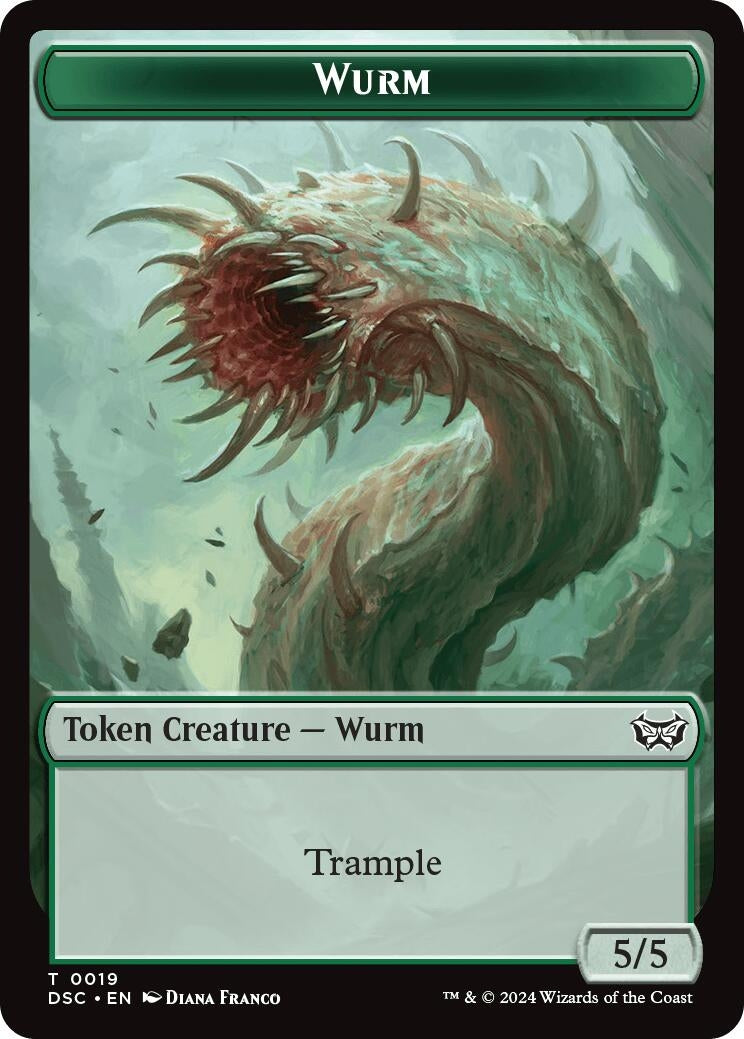 Image for Wurm (0019) // Manifest Double-Sided Token (19 // 18) (DSC) - Magic: The Gathering