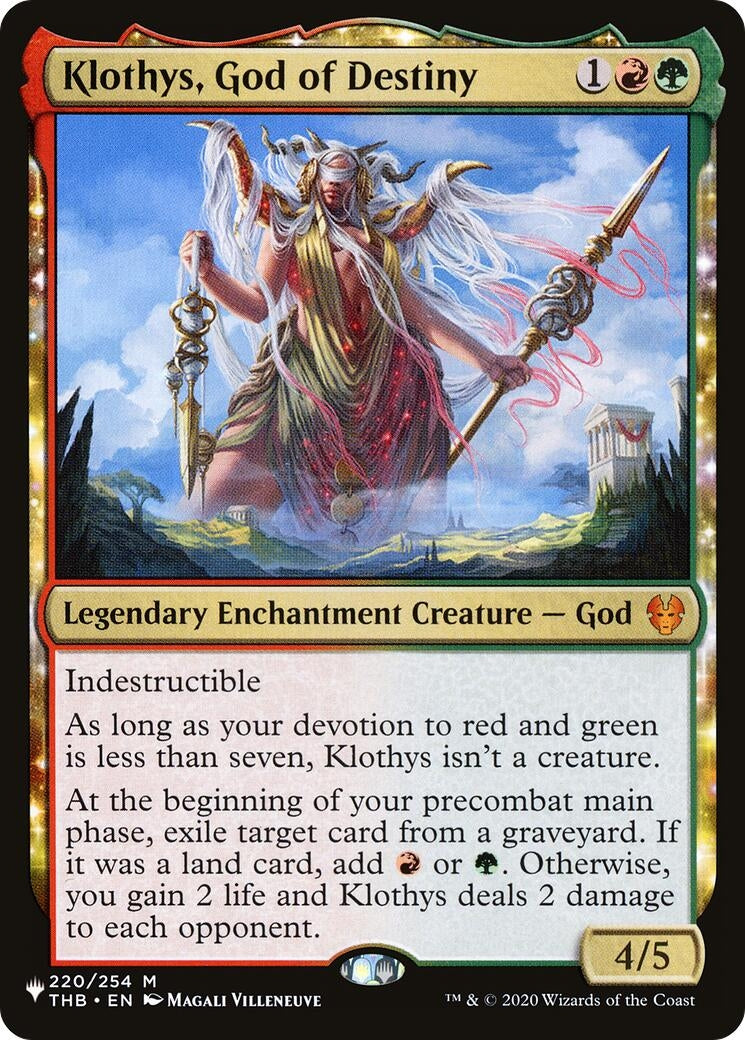 Klothys, God of Destiny (220/254) (LIST)