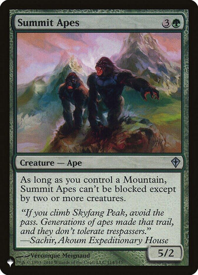 Summit Apes (114/145) (LIST)