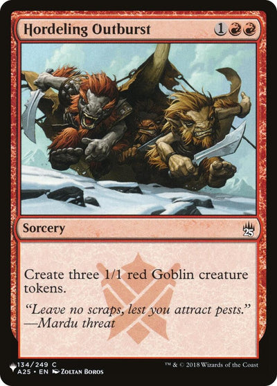 Hordeling Outburst (134/249) (LIST)
