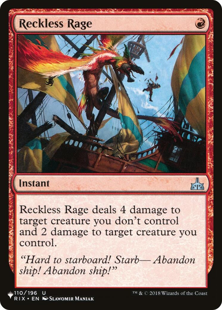 Reckless Rage (110/196) (LIST)